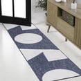 thumbnail image 1 of JONATHAN Y TUSCAN SUN 2 x 8 Runner Rug, Lucian Geometric Abstract Two-Tone - Navy/Cream, TSN302B-28, 1 of 5