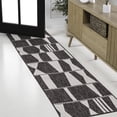 thumbnail image 1 of JONATHAN Y TUSCAN SUN 2 x 8 Runner Rug, Odette Geometric Abstract Two-Tone - Black/Cream, TSN303A-28, 1 of 5