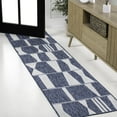 thumbnail image 1 of JONATHAN Y TUSCAN SUN 2 x 8 Runner Rug, Odette Geometric Abstract Two-Tone - Navy/Cream, TSN303B-28, 1 of 5