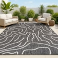 thumbnail image 1 of JONATHAN Y TUSCAN SUN 5 x 8 Area Rug, Nolan Coastal Organic Shapes - Black/Cream, TSN307B-5, 1 of 7