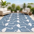 thumbnail image 1 of JONATHAN Y TUSCAN SUN 5 x 8 Area Rug, Liana Coastal Flamingos Two-Tone - Navy/White, TSN401B-5, 1 of 6