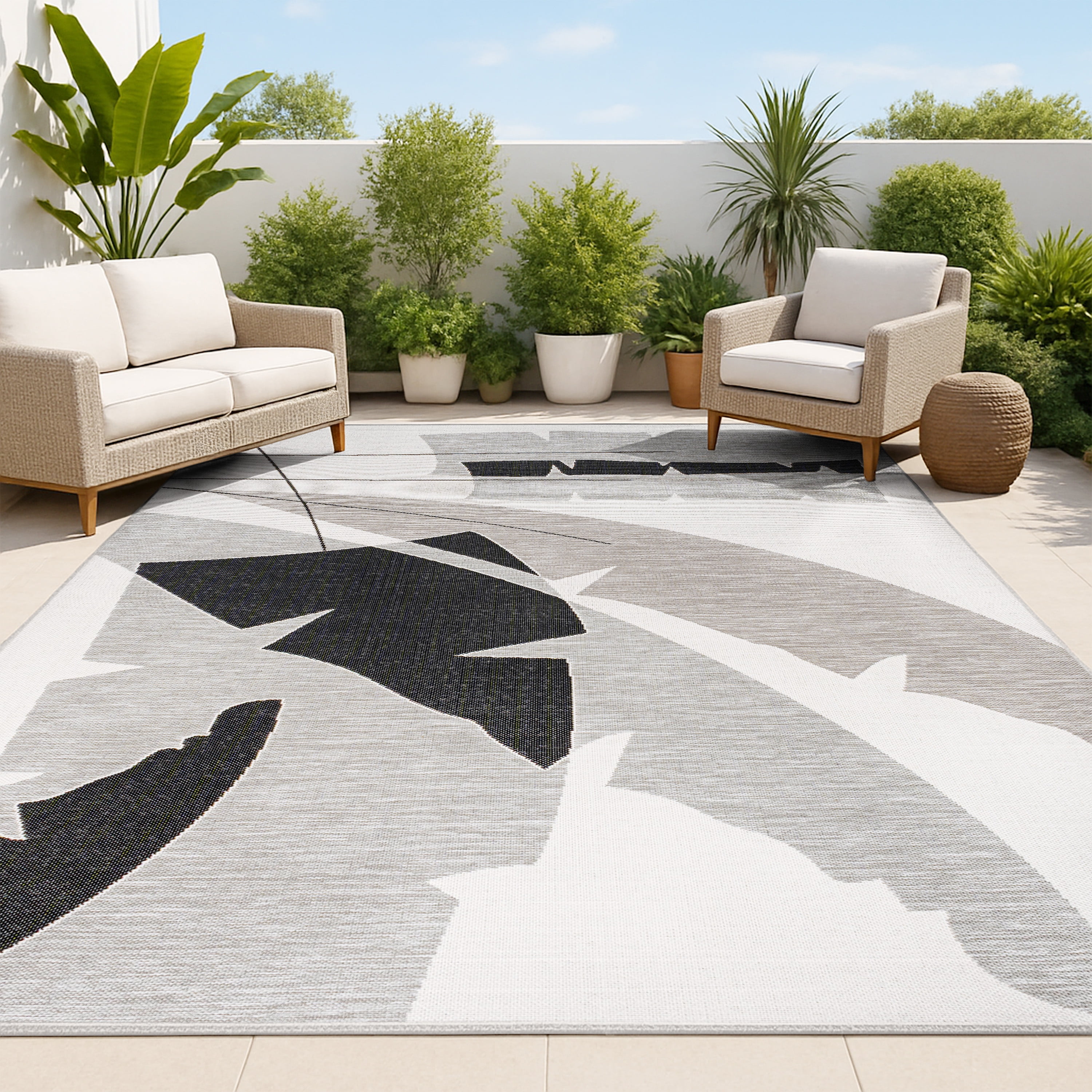 JONATHAN Y TUSCAN SUN 8 x 10 Area Rug, Shelby Coastal Vintage Abstract ...