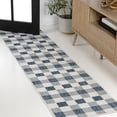 thumbnail image 1 of JONATHAN Y TUSCAN SUN 2 x 8 Runner Rug, Darcy Traditional Geometric Bold Gingham - Navy/Cream, TSN201C-28, 1 of 8