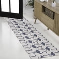 thumbnail image 1 of JONATHAN Y TUSCAN SUN 2 x 8 Runner Rug, Liana Coastal Flamingos Two-Tone - White/Navy, TSN401E-28, 1 of 6