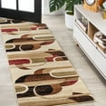 thumbnail image 1 of JONATHAN Y UNIQUE 2 x 8 Runner Rug, Tamara Retro Abstract Arches - Cream/Brown/Red, UNQ102A-28, 1 of 7