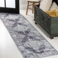 thumbnail image 1 of JONATHAN Y WASHABLE 2 x 8 Runner Rug, Regis Bohemian Medallion - Purple/Cream, WSH107C-28, 1 of 9