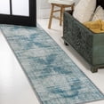 thumbnail image 1 of JONATHAN Y WASHABLE 2 x 8 Runner Rug, Regis Bohemian Medallion - Teal/Cream, WSH107B-28, 1 of 9