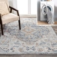 thumbnail image 1 of JONATHAN Y WASHABLE 3 x 5 Area Rug, Shaemus Bohemian Medallion - Cream/Blue/Terra, WSH320C-3, 1 of 9