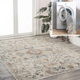 thumbnail image 1 of JONATHAN Y WASHABLE 3 x 5 Area Rug, Shaemus Bohemian Medallion - Cream/Terra, WSH320B-3, 1 of 9