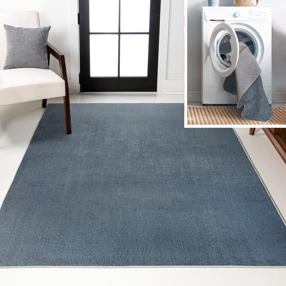 JONATHAN Y WASHABLE 3 x 5 Area Rug, Twyla - Blue, WSH300B-3