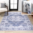 thumbnail image 1 of JONATHAN Y WASHABLE 3 x 5 Area Rug, Alanya Ornate Medallion - Navy/Cream, WSH100A-3, 1 of 3