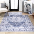 thumbnail image 1 of JONATHAN Y WASHABLE 5 x 8 Area Rug, Alanya Ornate Medallion - Navy/Cream, WSH100A-5, 1 of 3