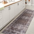 thumbnail image 1 of JONATHAN Y WASHABLE 2 x 8 Runner Rug, Alanya Ornate Medallion - Brown/Light Gray, WSH100C-28, 1 of 10