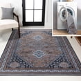 thumbnail image 1 of JONATHAN Y WASHABLE 8 x 10 Area Rug, Dalyan Geometric Medallions - Brown/Blue/Gray, WSH101B-8, 1 of 9