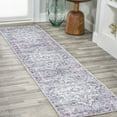 thumbnail image 1 of JONATHAN Y WASHABLE 2 x 8 Runner Rug, Didim Boho Medallion - Gray/Purple, WSH102A-28, 1 of 9