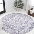 thumbnail image 1 of JONATHAN Y WASHABLE 5' Round Area Rug, Didim Boho Medallion - Gray/Purple, WSH102A-5R, 1 of 8