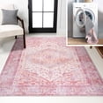 thumbnail image 1 of JONATHAN Y WASHABLE 8 x 10 Area Rug, Alacati Ogee Medallion - Red/Orange/Cream, WSH103A-8, 1 of 2
