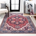 thumbnail image 1 of JONATHAN Y WASHABLE 4 x 6 Area Rug, Cirali Ornate Large Medallion - Red/Navy, WSH105A-4, 1 of 8