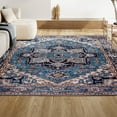 thumbnail image 1 of JONATHAN Y WASHABLE 9 x 12 Area Rug, Cirali Ornate Large Medallion - Blue/Beige, WSH105B-9, 1 of 2