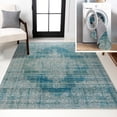 thumbnail image 1 of JONATHAN Y WASHABLE 3 x 5 Area Rug, Regis Bohemian Medallion - Teal/Cream, WSH107B-3, 1 of 9