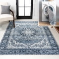 thumbnail image 1 of JONATHAN Y WASHABLE 3 x 5 Area Rug, Asa Ornate Medallion - Blue/Cream, WSH108B-3, 1 of 8