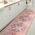 thumbnail image 1 of JONATHAN Y WASHABLE 2 x 8 Runner Rug, Maris Ornate Medallion - Terracotta/Navy, WSH109A-28, 1 of 4