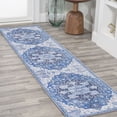 thumbnail image 1 of JONATHAN Y WASHABLE 2 x 10 Runner Rug, Maris Ornate Medallion - Blue/Navy, WSH109B-210, 1 of 5