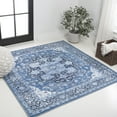 thumbnail image 1 of JONATHAN Y WASHABLE 5' Square Area Rug, Maris Ornate Medallion - Blue/Navy, WSH109B-5SQ, 1 of 4