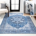 thumbnail image 1 of JONATHAN Y WASHABLE 8 x 10 Area Rug, Maris Ornate Medallion - Blue/Navy, WSH109B-8, 1 of 7