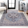 thumbnail image 1 of JONATHAN Y WASHABLE 3 x 5 Area Rug, Maris Ornate Medallion - Blue/Cream, WSH109C-3, 1 of 10