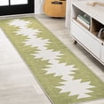 thumbnail image 1 of JONATHAN Y WASHABLE 2 x 8 Runner Rug, Chayton Minimalist Geometric - Moss/Cream, WSH110B-28, 1 of 9