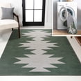 thumbnail image 1 of JONATHAN Y WASHABLE 3 x 5 Area Rug, Chayton Minimalist Geometric - Dark Green/Light Gray, WSH110C-3, 1 of 7