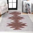 thumbnail image 1 of JONATHAN Y WASHABLE 9 x 12 Area Rug, Chayton Minimalist Geometric - Gray/Brown, WSH110E-9, 1 of 7
