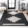 thumbnail image 1 of JONATHAN Y WASHABLE 5 x 8 Area Rug, Adriel Geometric Medallion - Black/Cream, WSH111A-5, 1 of 10