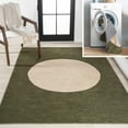thumbnail image 1 of JONATHAN Y WASHABLE 5 x 8 Area Rug, Cirkel Minimalist Geometric Dot - Green/Cream, WSH113B-5, 1 of 8