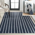 thumbnail image 1 of JONATHAN Y WASHABLE 8 x 10 Area Rug, Rand Distressed Stripe - Navy/Gray, WSH119A-8, 1 of 6
