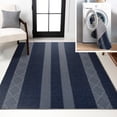 thumbnail image 1 of JONATHAN Y WASHABLE 8 x 10 Area Rug, Nautisk Trellis Stripe - Navy/Gray, WSH120A-8, 1 of 9