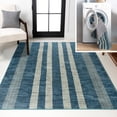 thumbnail image 1 of JONATHAN Y WASHABLE 3 x 5 Area Rug, Vichy Geometric Striped - Blue/Cream, WSH122D-3, 1 of 9