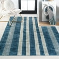thumbnail image 1 of JONATHAN Y WASHABLE 3 x 5 Area Rug, Vichy Geometric Striped - Blue/Cream, WSH122D-3, 1 of 9