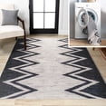 thumbnail image 1 of JONATHAN Y WASHABLE 9 x 12 Area Rug, Siksak Chevron Border - Ivory/Navy, WSH124A-9, 1 of 9