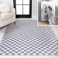 thumbnail image 1 of JONATHAN Y WASHABLE 8 x 10 Area Rug, Ainsley Cottage Checkerboard Washable - Purple Gray/White, WSH126A-8, 1 of 7