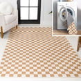thumbnail image 1 of JONATHAN Y WASHABLE 3 x 5 Area Rug, Ainsley Cottage Checkerboard Washable - Gold/Cream, WSH126B-3, 1 of 7