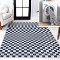 thumbnail image 1 of JONATHAN Y WASHABLE 3 x 5 Area Rug, Ainsley Cottage Checkerboard Washable - Dark Blue/White, WSH126C-3, 1 of 7