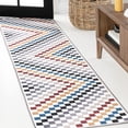 thumbnail image 1 of JONATHAN Y WASHABLE 2 x 8 Runner Rug, Ainsley Cottage Checkerboard Washable - Multi-Colored, WSH126D-28, 1 of 7