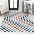 thumbnail image 1 of JONATHAN Y WASHABLE 9 x 12 Area Rug, Ainsley Cottage Checkerboard Washable - Multi-Colored, WSH126D-9, 1 of 7