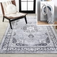 thumbnail image 1 of JONATHAN Y WASHABLE 8 x 10 Area Rug, Bausch Bohemian Distressed Chenille - Gray/White, WSH201A-8, 1 of 9