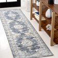 thumbnail image 1 of JONATHAN Y WASHABLE 2 x 8 Runner Rug, Bausch Bohemian Distressed Chenille - Dark Gray/Yellow, WSH201C-28, 1 of 9