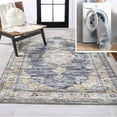 thumbnail image 1 of JONATHAN Y WASHABLE 4 x 6 Area Rug, Bausch Bohemian Distressed Chenille - Dark Gray/Yellow, WSH201C-4, 1 of 9