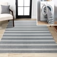 thumbnail image 1 of JONATHAN Y WASHABLE 5 x 8 Area Rug, Fawning Two-Tone Striped - Cream/Dark Gray, WSH304A-5, 1 of 9