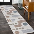 thumbnail image 1 of JONATHAN Y WASHABLE 2 x 8 Runner Rug, Riley Abstract Coastal - Cream/Multi, WSH308A-28, 1 of 10